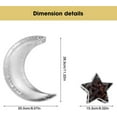 thumbnail image 2 of Home Festive Desktop Iron Moon Star Decorative Tray (White) 2 Pieces, 2 of 5