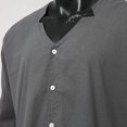thumbnail image 3 of Camisas Vaqueras Para Hombre Manga Corta Camisa de manga larga de color sólido con cuello en V informal ligeramente vestido para hombre (Grey, S), 3 of 7