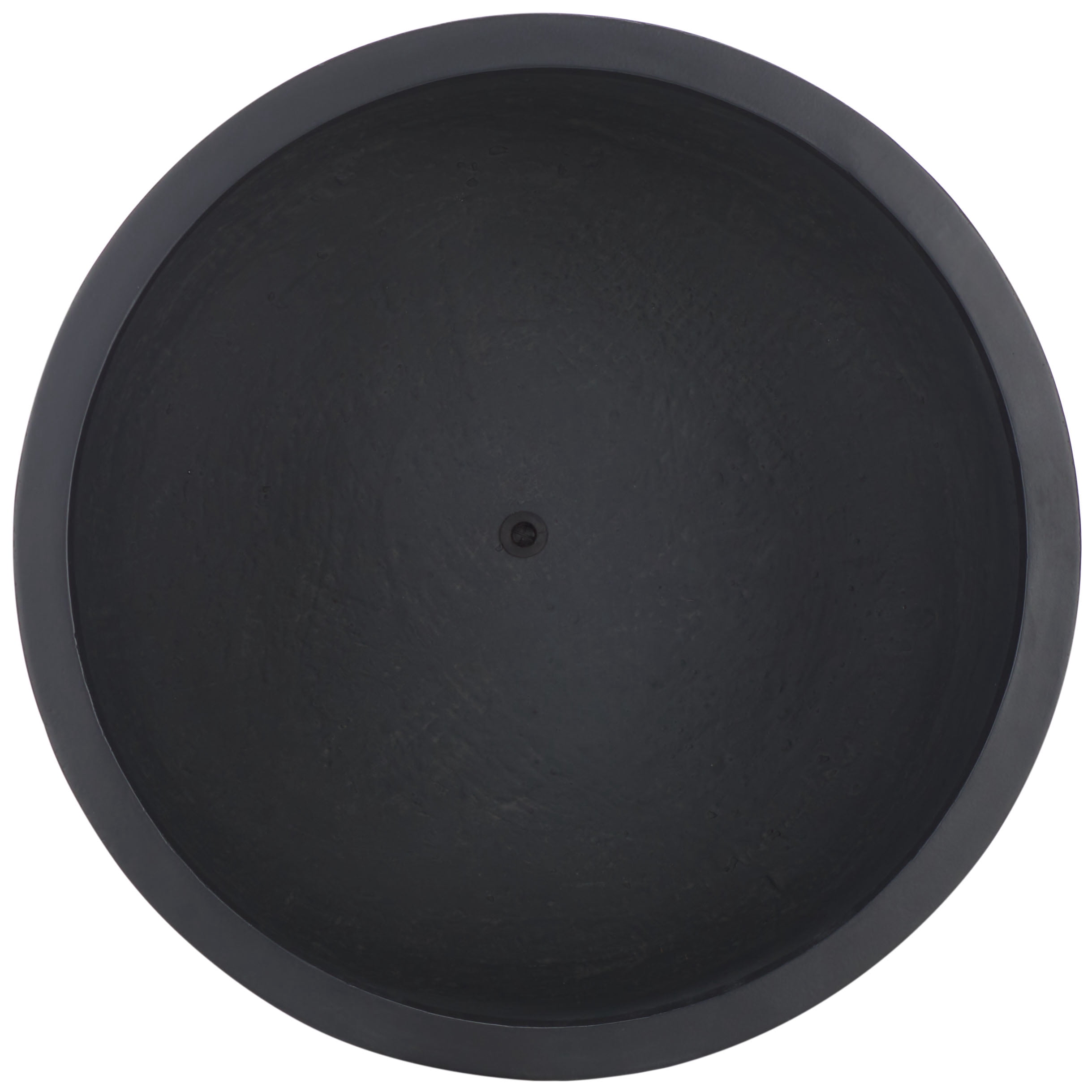 SAFAVIEH Nardo 23" x 23" x 18" Cylinder Black Ficonstone Solid Plant Pot