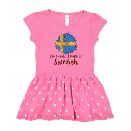 

Inktastic I m So Cute I Must Be Swedish Sunflower Gift Toddler Girl Dress