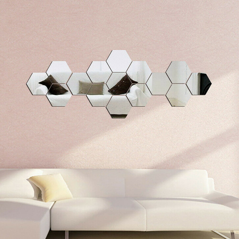 3D Mirror Wall Sticker Acrylic Mirror Sheets Tile Wall Paper Self Adhesive  DIY Removable Decal Makeup Panel Home Decoration - AliExpress