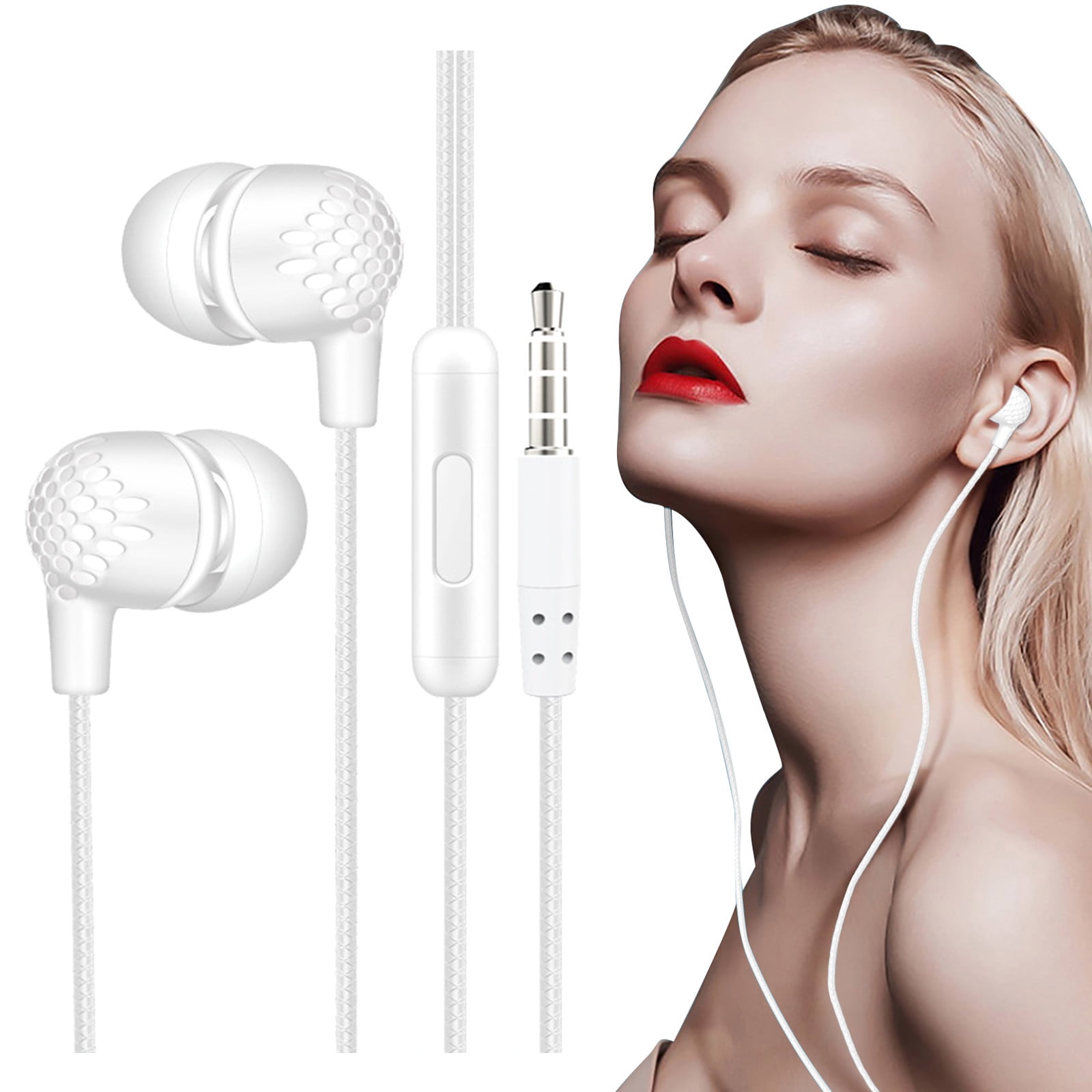 Oliegs Heated Blanket Earphones In Ear Headphones With Microphone 3.5mm Wired Earbuds For Ios And Android Smartphones Laptops Mp3 Gaming Walkman Chocolate