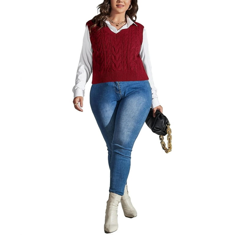 Plus size sweat vest sale