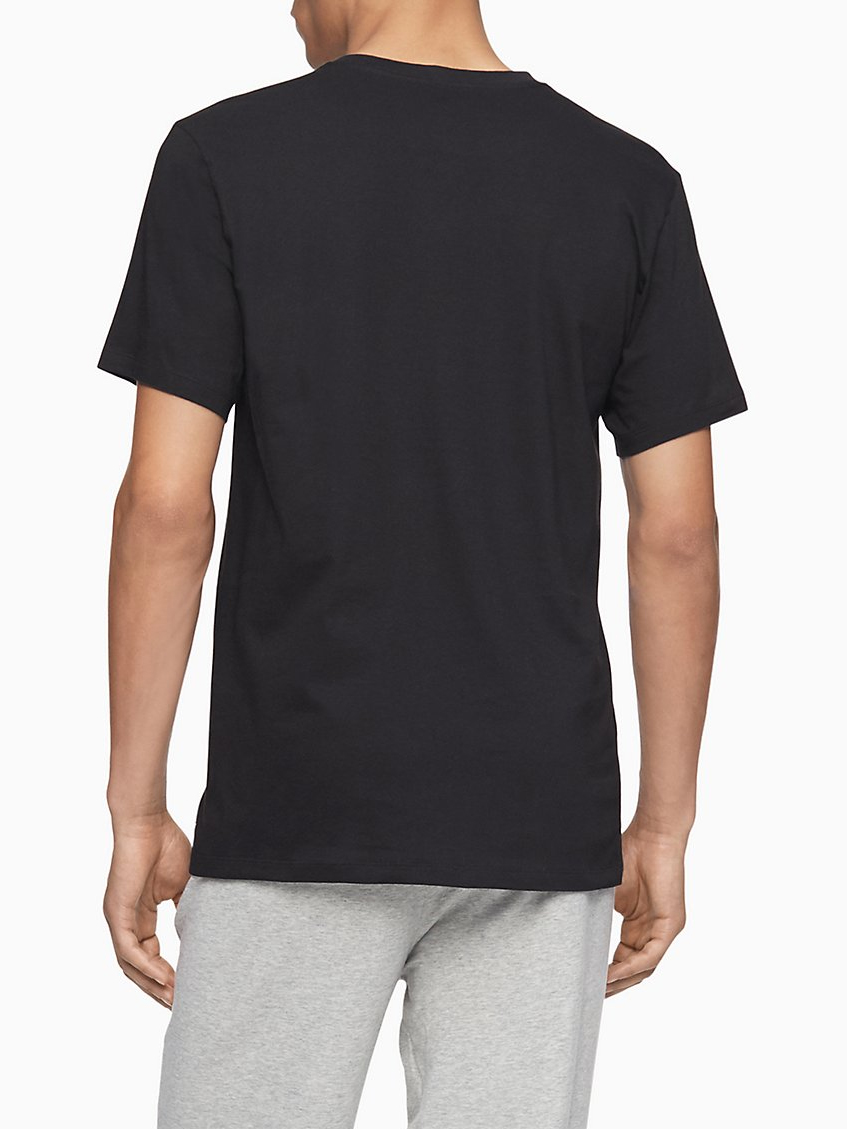 Calvin Klein Men's Cotton Classics Fit V-Neck T-Shirt -3 Pack, Black, Large - image 2 of 2