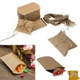 thumbnail image 3 of Kraft Candy Box Birthday Wedding Favors Chocolate Gift craft paper small Boxes Pillow Shape, 3 of 9