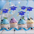 thumbnail image 5 of Decoración para magdalenas, clase de graduación de Gybeizhu, 2026, oro azul, 24, 5 of 5