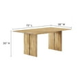 thumbnail image 4 of 72 Inch Dining Table, Brown Oak, Wood, Rectangular, Kitchen Cafe Bistro Hospitality Restaurant, Modern Contemporary HB35904, 4 of 6