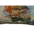 thumbnail image 3 of USS Constitution Ship Vintage Needlepoint Accent Pillow 16" x 16", 3 of 4