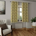 thumbnail image 2 of Ambesonne Botanical Grommet Curtain, Monstera Leaves Tropical, 50"x108", Mustard and Charcoal Grey, 2 of 5