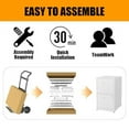 thumbnail image 5 of 2 Drawer File Cabinet with Lock, Two Drawer Vertical Filing Cabinets, 18" Deep Steel Filing Cabinet for Home Office, Light Duty Metal White Filing Cabinet for Letter-Size Files - Assemly Required, 5 of 8
