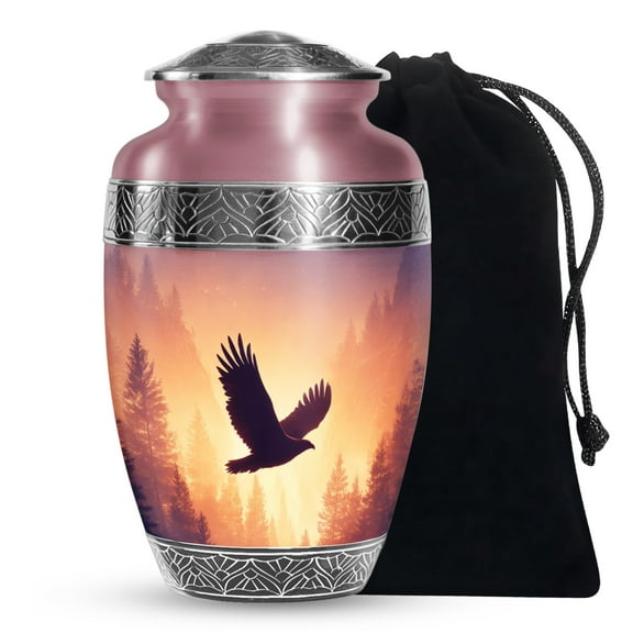 SABURIAL Eagle Urn - Decorative Urns For Male & Female - Memorial Funeral Urn - Burial Urns For Ashes Adult - 10 Inch