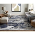 thumbnail image 5 of 5' X 7' Blue Gray And Ivory Abstract Power Loom Stain Resistant Area Rug, 5 of 5