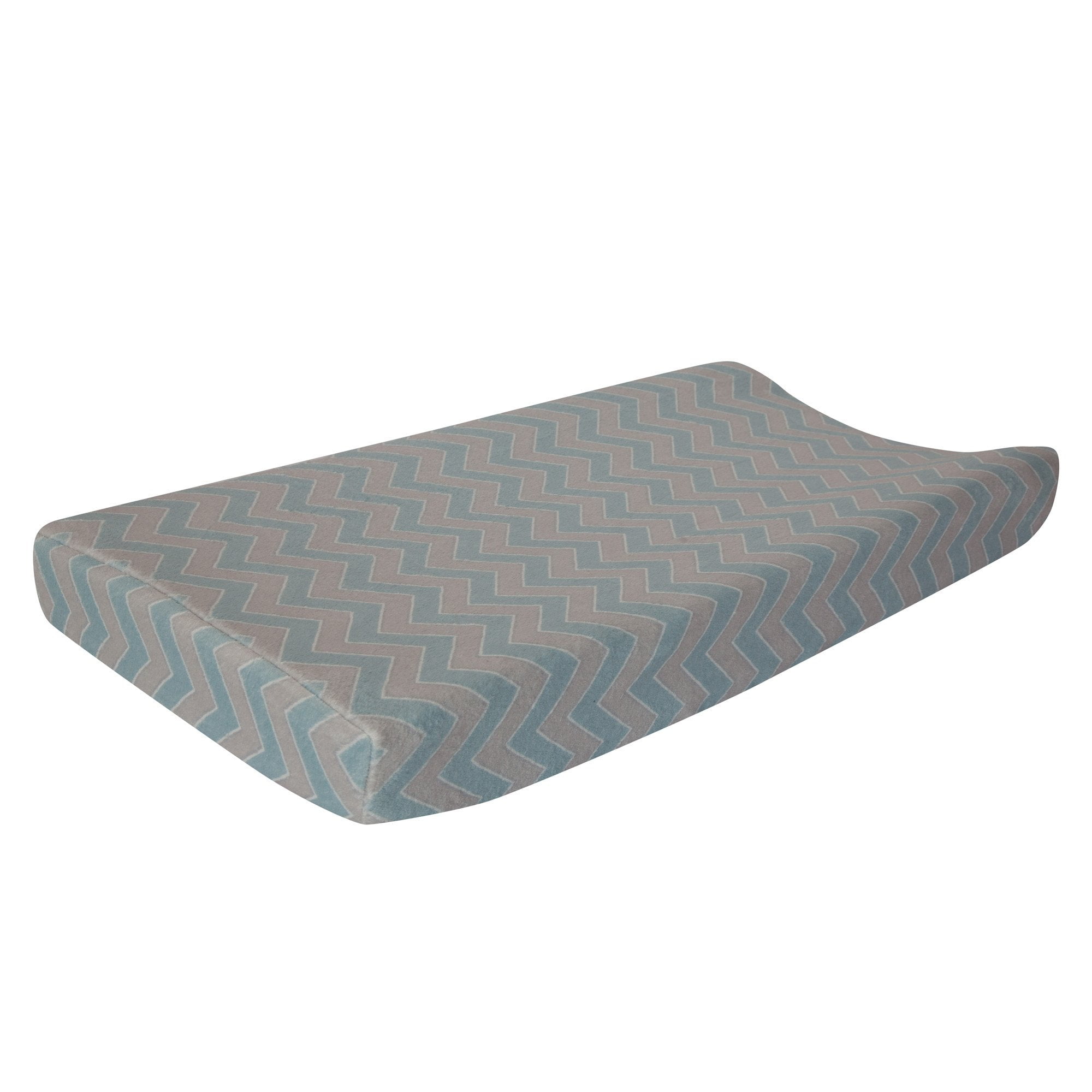 Lambs & Ivy Happi by Dena™ Night Owl Blue/Gray Chevron Baby Changing Pad Cover