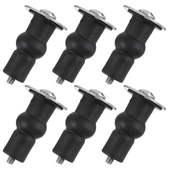 Toilet Seat Fixing Screws Stainless Steel Rubber 6PCS Set Widely Applicable