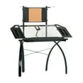 thumbnail image 4 of Studio Designs Futura Glass and Metal  Drafting Table Tower Black/Clear Glass 10067, 4 of 14