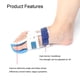 thumbnail image 2 of 2 piezas Corrector de juanetes Alisador de pies Hallux Valgus Férulas Proteger dedos de los pies Separador de hallux Pie Noche Férula Correctores Almohadillas para el cuidado de los pies juanete Férul Higoodz Belleza saludable, 2 of 6