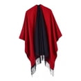 thumbnail image 4 of Chaqueta de Punto Bufanda Chal de Mujer Caliente Mantón Reversible con Poncho con Damas Regalos rojo Baoblaze Abrigo de chal cálido para mujer, 4 of 5