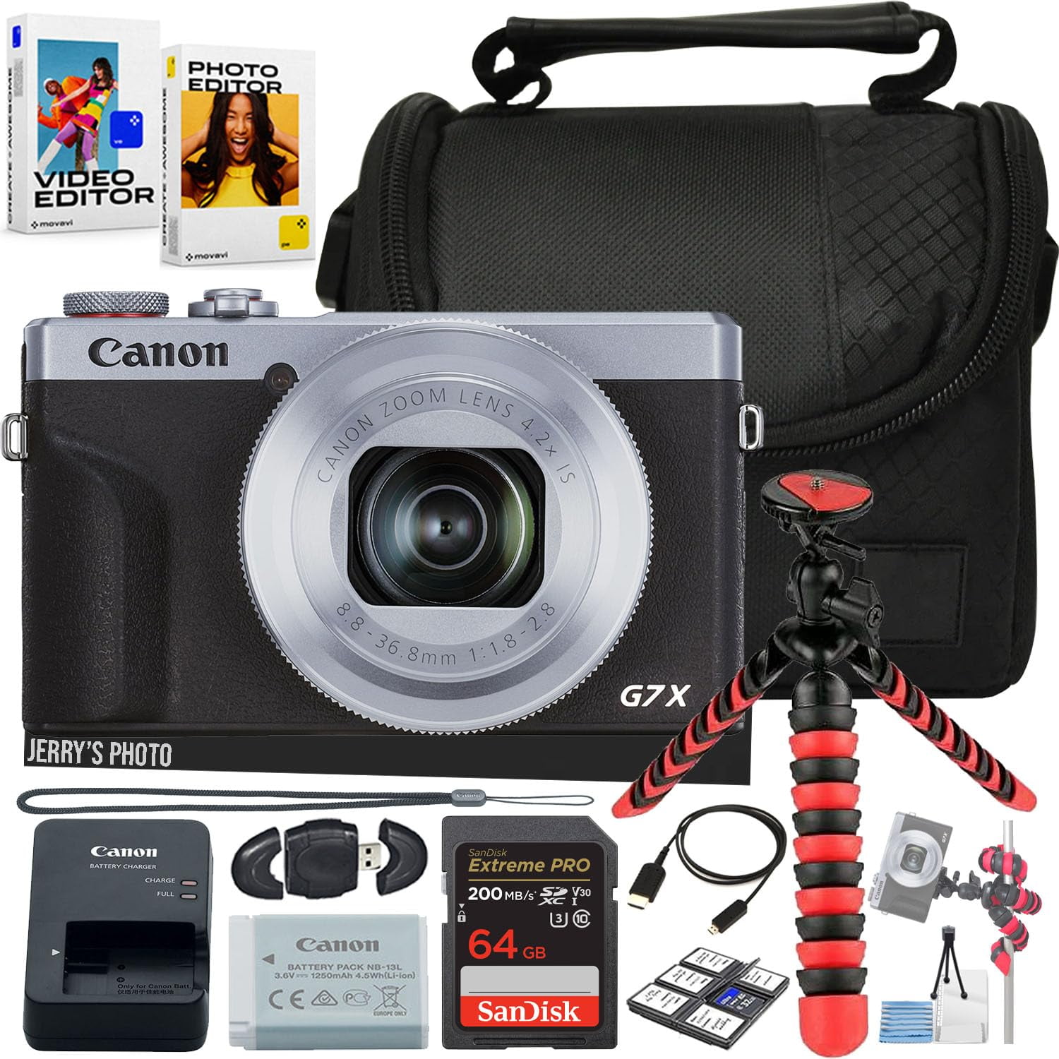 Canon PowerShot G1 X Mark III Wi-Fi Digital Camera Bundle with 2x