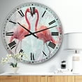thumbnail image 2 of DesignArt Horloge Murale Grande Puissance Flamant Rose, 2 of 2