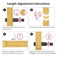 thumbnail image 5 of ZYX Heavy Duty Stainless Steel Band for Apple Watch, Men's Solid Metal Business Strap, Gold, 49mm/46mm/45mm/44mm/42mm(series 3 2 1), 5 of 6