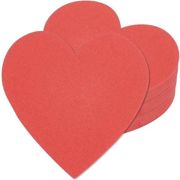 1 Set 50Pcs Craft Paper Cardstock for DIY Card Craft Making Heart with 50Pcs Flat Round Acrylic Double-sided Tape Red 105x100x0.2mm