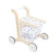 thumbnail image 1 of Carrito de compras de madera para niños, carrito de compras de supermercado, cesta de tela de juguete, juego de rol, muñeca de juego de imitación para, 1 of 9