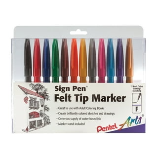 BAZIC Fiero Red Fiber Tip Fineliner Pen, 0.4mm Extra Fine Tip (4/Pack),  1-Pack 