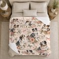 thumbnail image 5 of Merle Australian Shepherd Dog Portrait Pink Roses Autumn, Cozy Pet Portrait Pattern, Warm Flannel Blanket for Living Room and Bedroom, Dog Lovers Thanksgiving Gift, Pet Lover Home Decor, 5 of 9