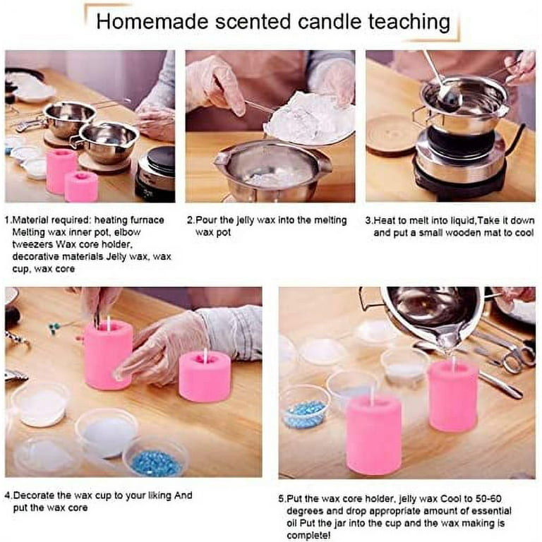 3D Bee Honeycomb Candle Molds with 50Pcs Low Smoke Candle Wicks, Hexagon  Beehive Silicone Molds for Making Beeswax Candles Soaps Lotion Bars Bath