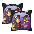 thumbnail image 1 of Fundas de almohada de Gravity Falls, súper suaves, mullidas, de doble cara, acogedoras, para sofá, sala de estar, decoración del hogar, juego de 2 almohadas cuadradas, 1 of 8