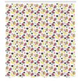 thumbnail image 3 of Fruit Shower Curtain, Doodle Watermelon Banana Pineapple Fruits Strawberry Yummy Food Creative Childish, Fabric Bathroom Set with Hooks, 69W X 84L Inches Extra Long, Multicolor, by Ambesonne, 3 of 3