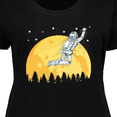 thumbnail image 4 of Inktastic Space Outerspace Moon and Astronaut Women's Plus Size T-Shirt, 4 of 5