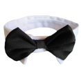 thumbnail image 2 of Lazo de cuello ajustable del Bowknot del animal doméstico para la decoración de la de vacaciones de Navidad - , L Blanco Yinane Collar de lazo para mascotas, 2 of 8