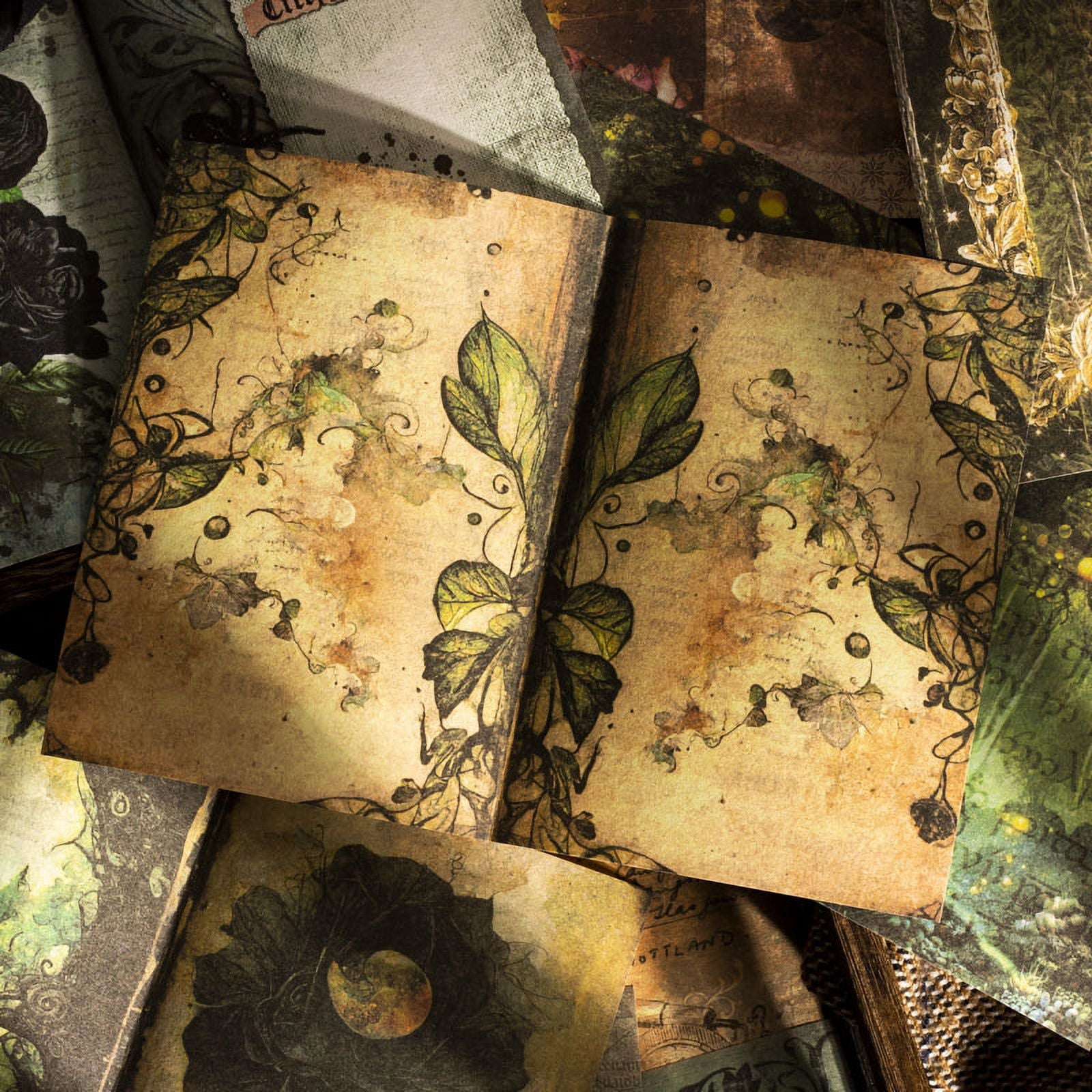 Mystic Manuscript Series - Vintage DIY Journal Background Decorative Papers, 40 Sheets