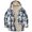 01-Sky Blue2021, variant on SONXAHE Fleece Lined Plaid Zip Up Hooded Shacket For Men Long Sleeve Warm Winter Outerwear Coat