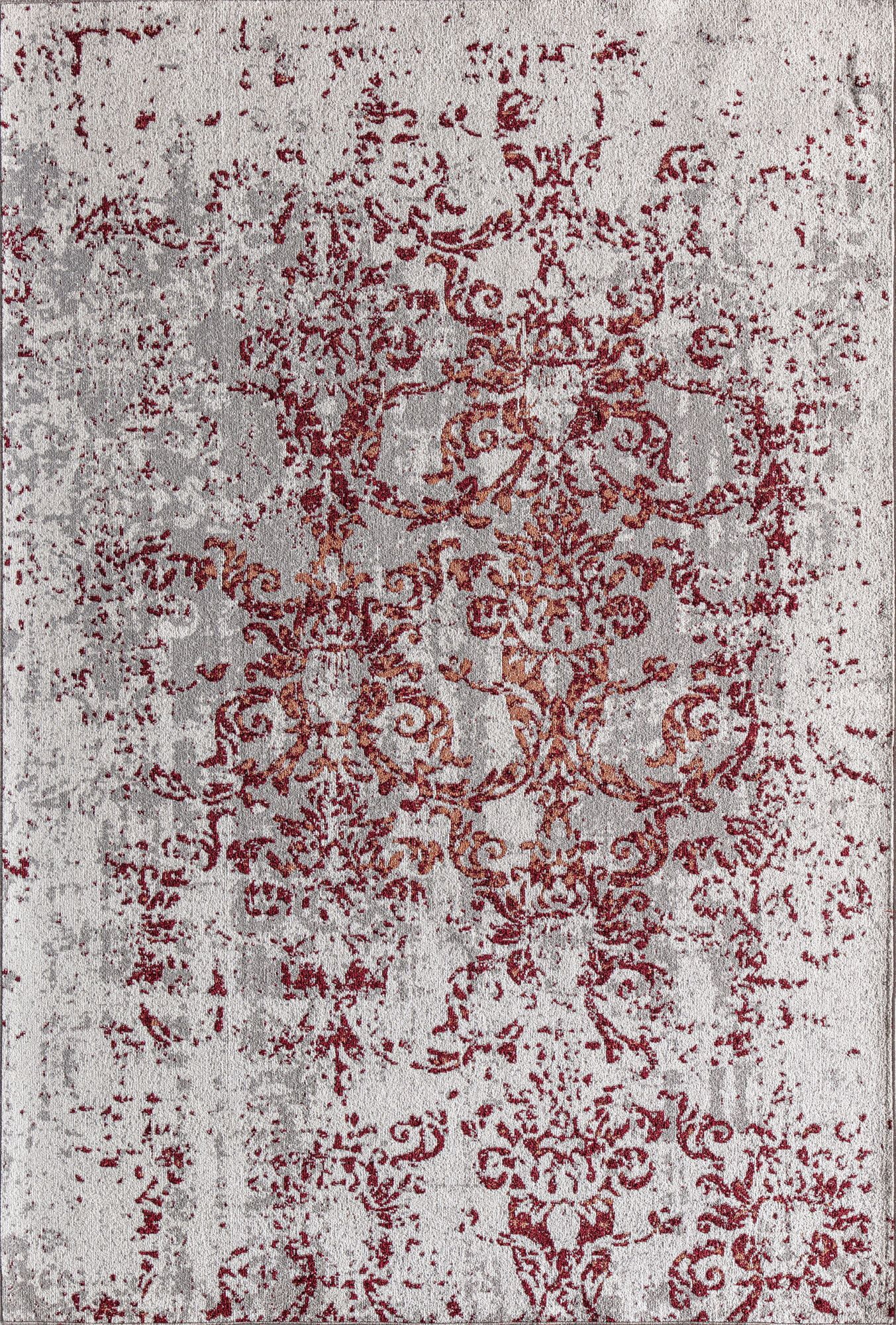 Rugs America Jaelyn JD30B Polar Symphony Distressed Transitional White Area Rug, 2'6" x 8'