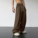 thumbnail image 1 of WILLBEST Pantalones Casuales de Pierna Ancha para Mujer, Cintura Alta, Estilo Retro, Holgados, Rectos, Deportivos, para Verano, Moda Urbana. Extra Chica, 1 of 3