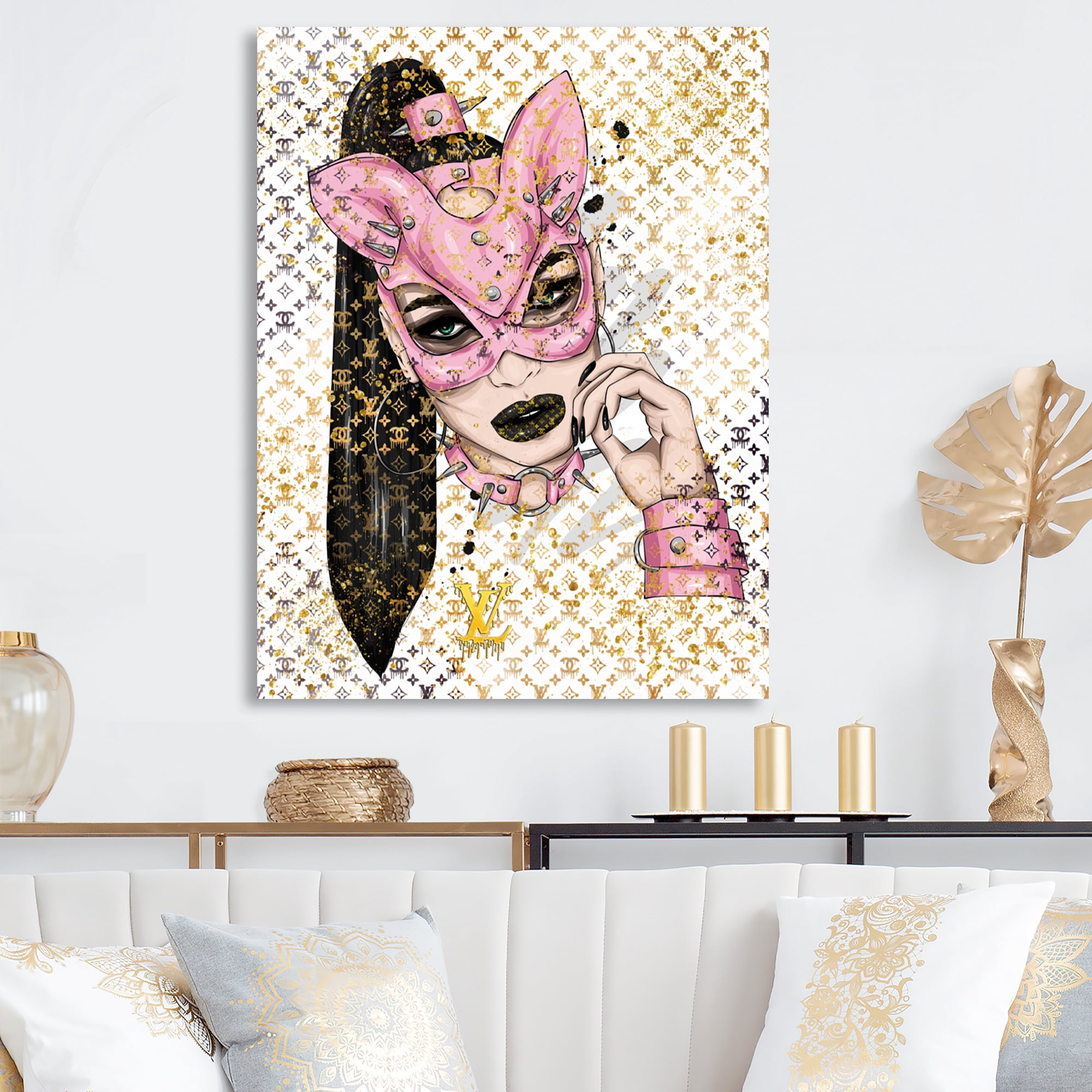 Designart High End Cat Woman I Canvas Wall Art