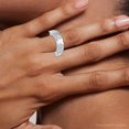 thumbnail image 6 of Pompeii 5.10Ct Emerald Cut Diamond 5 Stone Wedding Anniversary Ring 14k Gold Lab Grown, 6 of 6