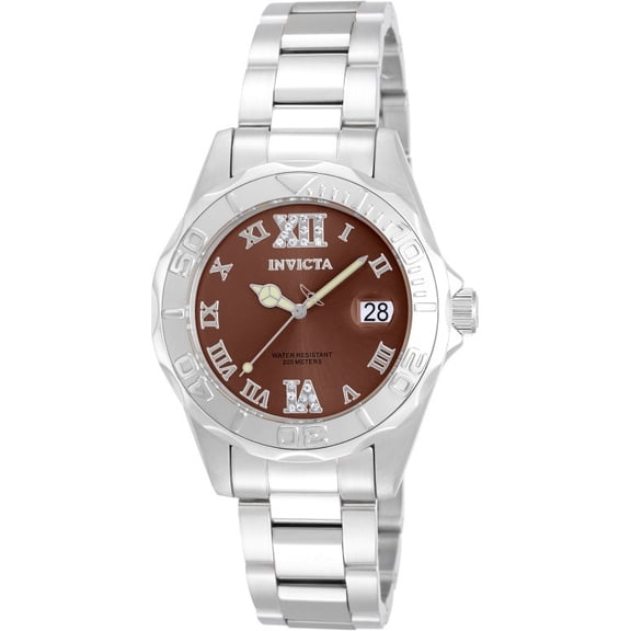 Women's 14348 Pro Diver Analog Display Swiss Quartz Silver Watch