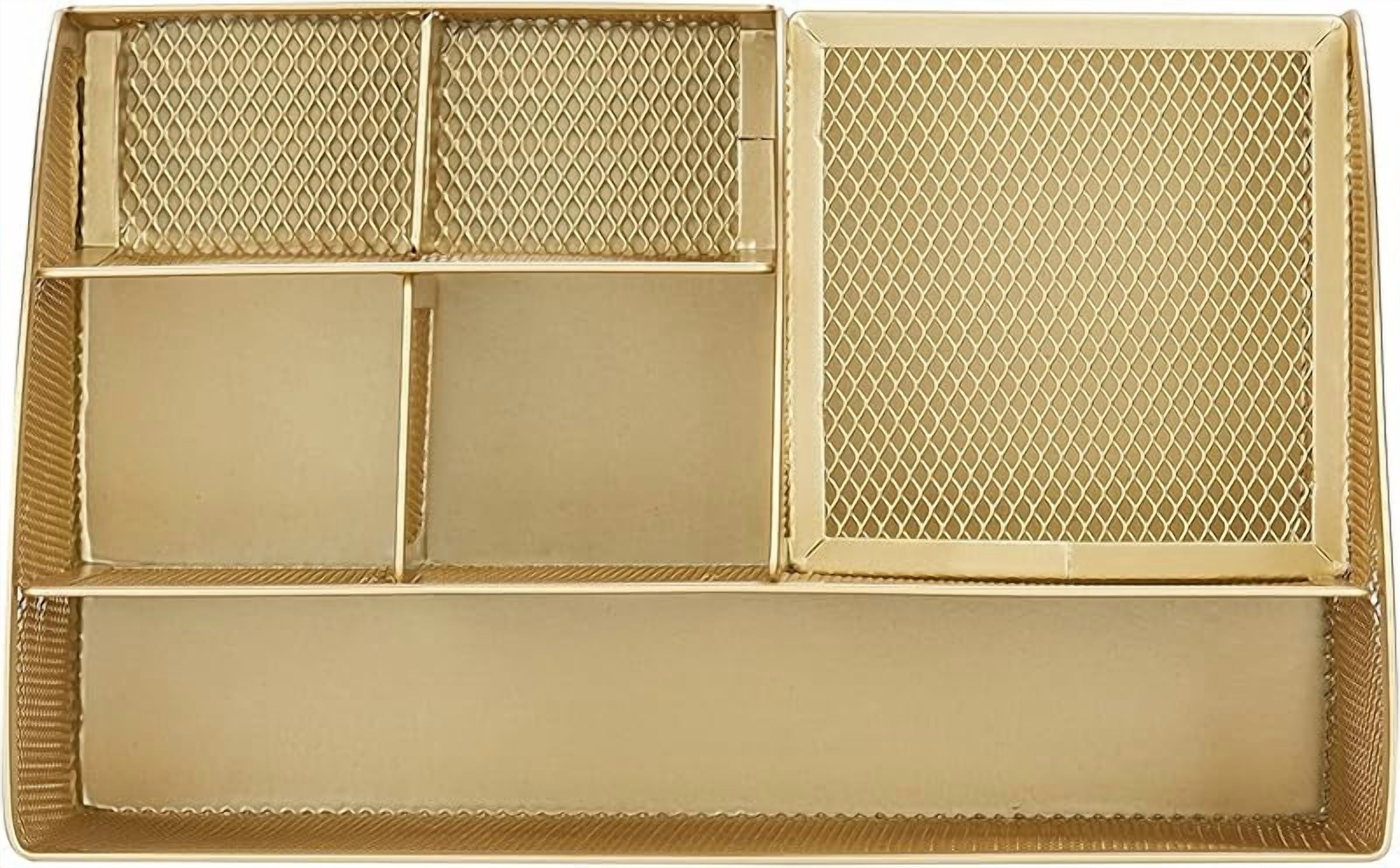 Mesh Desk Organizer Office with 7 Compartments + Drawer/Desk Tidy Candy/Pen Holder/Multifunctional Organizer