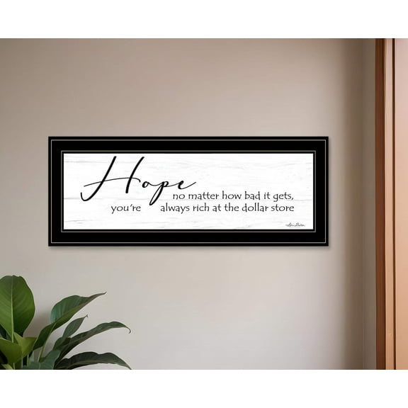 Hope Black Framed Print Wall Art
