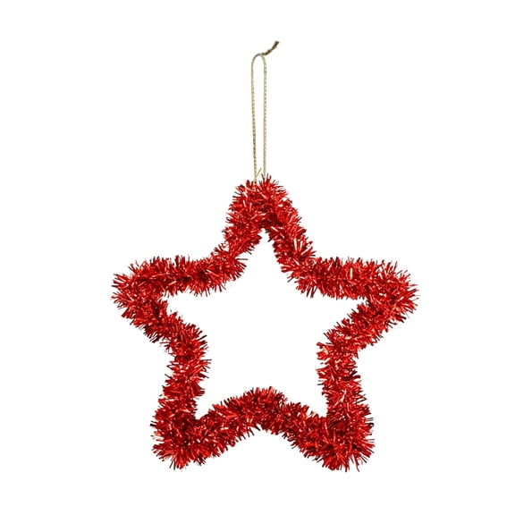 SLYNSHome 4th of July Patriotic Star Ornaments for Tree Hanging Glitter Tinsel Metallic Twist American Flag Stars Red 250th Anniversary Independence Day Decor