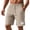 Khaki, variant on Yievot Cotton Shorts for Men Casual Drawstring Elastic Waist Loose Fit Summer Vacation Travel Shorts