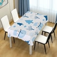 thumbnail image 4 of Yayeee Tablecloths 54" x 54" Rectangle Wrinkle Resistant Party Table Cover, Blue Simple Cartoon Snowmen, 4 of 8
