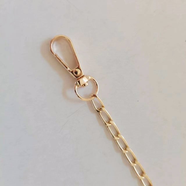 Cadena de metal para bolsos hecha a mano con hardware para equipaje, cadena para bolsos con correa para el hombro NK de oro claro de 1,6"