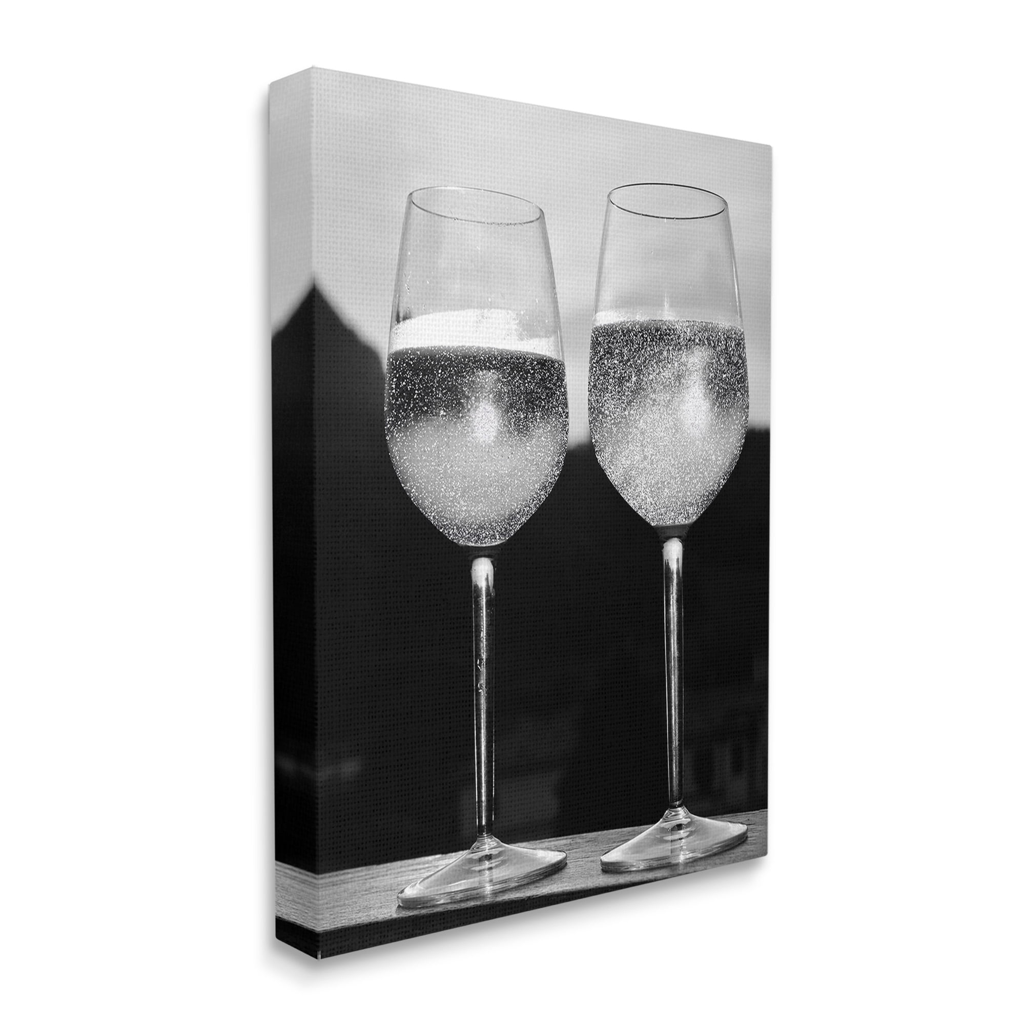 Stupell Industries Fizzy Champagne Glasses Food & Beverage Photography Gallery Wrapped Canvas Art Print Wall Art, 36 x 48