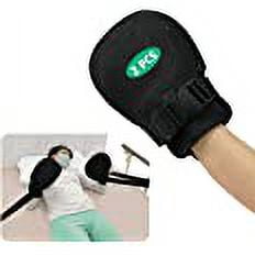Bed Restraints Mitts Safety Hand Control Medical Mittens Dementia Gloves Protectors Hand, Prevent Scratching, 1 Pair, Black