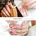 thumbnail image 4 of 24 Uds uñas postizas francés Extra largo Stiletto puntiagudo prensa en las uñas, uñas postizas de ataúd largo cubierta completa acrílico prensa en las uñas, 4 of 5