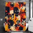 asebiunh Shower Curtain, Skulls Spiders Pattern Shower Curtain Sets
